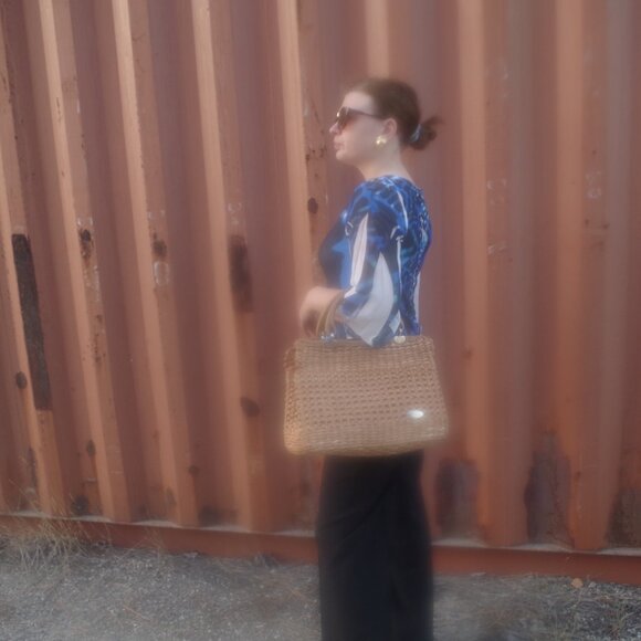 Vintage Raffia Ladies Handbag Made In Italy - Picture 10 of 10